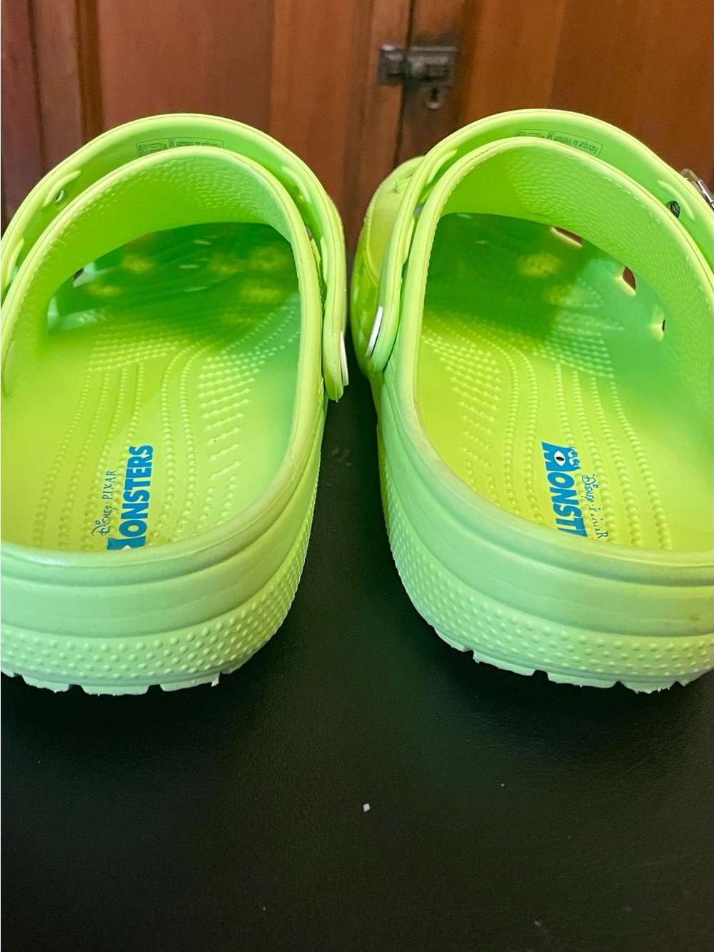 Crocs x Disney Pixar Monsters Inc Mike Wazowski Lime Green Classic Clogs - Picture 3 of 9